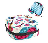 Bolsa de almacenamiento de tampones para servilletas sanitarias con diseño de gallina y flores, Varios colores, 4.7x6.6x6.6 in/12x17x17 cm