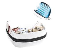 Bolsa de almacenamiento de tampones para servilletas sanitarias con diseño de marca arquitectónica en acuarela alrededor del mundo, Varios colores, 4.7x6.6x6.6 in/12x17x17 cm