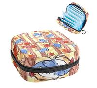 Bolsa de almacenamiento de tampones para servilletas sanitarias con diseño de pájaros de otoño que descansan en el árbol, Varios colores, 4.7x6.6x6.6 in/12x17x17 cm