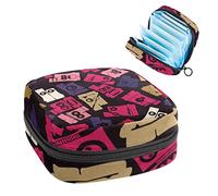 Bolsa de almacenamiento de tampones para servilletas sanitarias con diseño de pantalones vintage, Varios colores, 4.7x6.6x6.6 in/12x17x17 cm