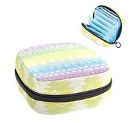 Bolsa de almacenamiento de tampones para servilletas sanitarias con patrón geométrico de Navidad multicolor, Varios colores, 4.7x6.6x6.6 in/12x17x17 cm