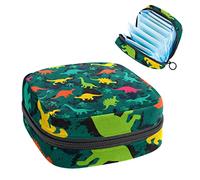 Bolsa de almacenamiento de tampones para servilletas sanitarias de dinosaurios coloridos, verde, amarillo y verde, Varios colores, 4.7x6.6x6.6 in/12x17x17 cm