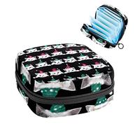 Bolsa de almacenamiento de tampones para servilletas sanitarias de Papá Noel, Varios colores, 4.7x6.6x6.6 in/12x17x17 cm