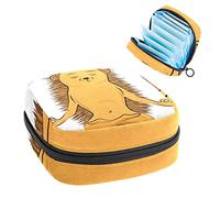 Bolsa de almacenamiento de tampones para servilletas sanitarias de yoga de erizo, Varios colores, 4.7x6.6x6.6 in/12x17x17 cm