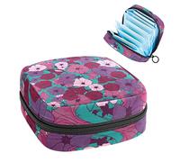 Bolsa de almacenamiento de tampones para servilletas sanitarias, diseño floral, color rosa tropical, Varios colores, 4.7x6.6x6.6 in/12x17x17 cm