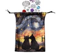 Bolsa de almacenamiento de tarot - 13 x 18 cm con cordón | Funda protectora para barajas de Oracle, se adapta a la mayoría de cartas de tarot de tamaño estándar, F, Refer to description, Unisex