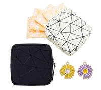 Bolsa De Almacenamiento De Toallas Sanitarias De 2 Piezas, Colgante De Margarita De 2 Piezas, Bolsa Menstrual Con Cremallera Para Mujer, Bolsa Menstrual Impermeable