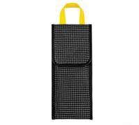 Bolsa de almacenamiento de uñas de camping de doble capa para estacas de 20 cm y 30 cm, organizador portátil de mano para senderismo al aire libre, negro y blanco