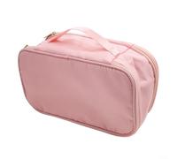 Bolsa de almacenamiento de viaje, 1 paquete de bolsa organizadora de ropa interior y calcetines de gran capacidad para maleta, portátil, ligera, solución de embalaje para viajeros (rosa)