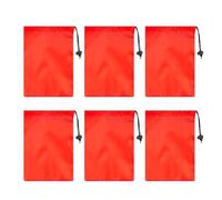Bolsa de almacenamiento de viaje con cordón para zapatos de juguete, botas, calcetines, bolsas de zapatos con cordón, práctica bolsa de poliéster para ropa, 15 x 20 rojo