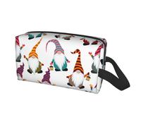 Bolsa de almacenamiento de viaje con estampado de gnomos divertidos de Navidad para hombres y mujeres, organizador de gran capacidad, bolsa de aseo portátil