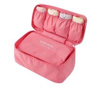 Bolsa de almacenamiento de viaje para sujetador, ropa interior, cosméticos, maquillaje, organizador de viaje, armario, ropa, calcetines, bragas, bolsas de ropa interior, bolsa para viajes, Rojo sandía