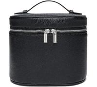 Bolsa de almacenamiento de viaje portátil bolsa de piel para maquillaje desmontable con lavado separado, color verde, minimalista, nuevo modelo, Negro , 20x14x16cm, Moda