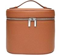 Bolsa de almacenamiento de viaje portátil bolsa de piel para maquillaje desmontable con lavado separado, color verde, minimalista, nuevo modelo, bronceado, 20x14x16cm, Moda