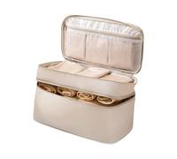 Bolsa de almacenamiento de viaje, resistente al agua, organizada para almacenamiento íntimo de ropa durante viajes de negocios, camping, viajes, bolsa de cosméticos, Khaki, Mass Beauty