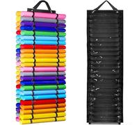 Bolsa de almacenamiento de vinilo enrollable con diseño de película de transferencia de calor para colgar organización en puertas y paredes, tela Oxford y material de PVC para uso doméstico u oficina
