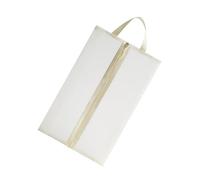 Bolsa de almacenamiento de zapatos resistente al polvo con diseño de malla ventilada para zapatos de gimnasio, viajes, esencial y organización diaria, bolsa de zapatos de viaje multiusos, beige, L