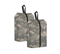 Bolsa de almacenamiento de zapatos unisex con estampado de camuflaje digital del ejército, bolsa organizadora ligera y portátil para vacaciones, 2 unidades., Talla única, Organizador de bolsas