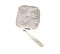 Bolsa De Almacenamiento Decorada con Lazo Nacarado Multiusos Organizador De Artículos De Tocador Bolsas De Cosméticos De Viaje Portátiles Bolsa Organizadora De Poliéster