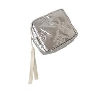 Bolsa De Almacenamiento Decorada con Lazo Nacarado Multiusos Organizador De Artículos De Tocador Bolsas De Cosméticos De Viaje Portátiles Bolsa Organizadora De Poliéster