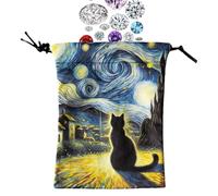 Bolsa de almacenamiento del tarot, Polla del soporte de la tarjeta del tarot - Soporte de almacenamiento de bolsas con cordón de 13x18 cm | Joyas que llevan bolsa para la mayoría de las cartas de jueg