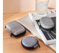 Bolsa de almacenamiento electrónico multiusos para cables, cargadores, auriculares, unidades USB, cables de datos y equipo tecnológico pequeño con carcasa de EVA (trompeta redonda)