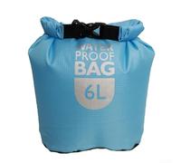 Bolsa de almacenamiento en seco, ultraligera 6L/12L, impermeable, para rafting, kayak, barranquismo, viajes, camping, diseño cuadrado, poliéster 210T (azul, 6L)
