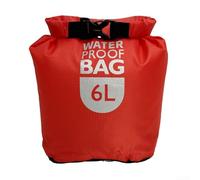 Bolsa de almacenamiento en seco, ultraligera 6L/12L, impermeable, para rafting, kayak, barranquismo, viajes, camping, diseño cuadrado, poliéster 210T (rojo, 6L)
