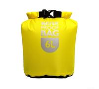 Bolsa de almacenamiento en seco, ultraligera 6L/12L, impermeable, para rafting, kayak, barranquismo, viajes, camping, diseño cuadrado, poliéster 210T (amarillo, 6 L)