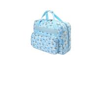 Bolsa de almacenamiento for máquina coser con diseño floral multicolor, bolsa organizadora viaje portátil for para agujas de tejer, ovillos de lana(Blue)