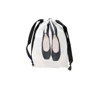 Bolsa de Almacenamiento for Zapatos Baile, Bolsa con cordón satén, a Prueba Polvo for Punta Ballet, 18x28cm(Black)