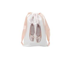 Bolsa de Almacenamiento for Zapatos Baile, Bolsa con cordón satén, a Prueba Polvo for Punta Ballet, 18x28cm(Champagne)