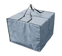 Bolsa de almacenamiento grande de poliéster resistente para muebles de jardín con cremallera para cojines de patio al aire libre y protección del árbol de Navidad, negro, verde o gris, 81 x 81 x 61 cm