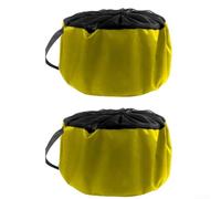 Bolsa de almacenamiento grande impermeable con parte superior de malla transpirable, diseñada para proteger y organizar mangueras y cables de jardín, práctica asa de transporte (amarillo)