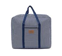 Bolsa de almacenamiento grande, impermeable, tela Oxford 600D, bolsa de viaje, ideal para mantas, edredones, almohadas, ropa, mudanza, azul, talla L