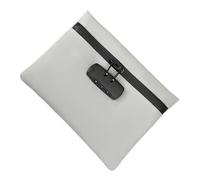 Bolsa de almacenamiento impermeable con cerradura, 9.65 x 6.3 pulgadas, cierre de cremallera duradero, diseño antirrobo portátil, funda organizadora a prueba de robo para dormitorio, camping, playa