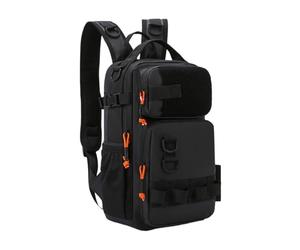 Bolsa de almacenamiento impermeable con puerta de cañas | para exteriores de gran capacidad para pescadores, aparejos, señuelos y herramientas, diseño de múltiples bolsillos resistente para
