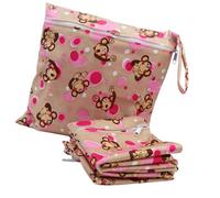 Bolsa de almacenamiento impermeable de viaje para accesorios de mascotas y tela barnizada permanente artesanal de gran capacidad, solución de almacenamiento para mascotas, Peach Heart Little M, Talla