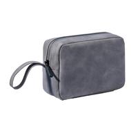 Bolsa de almacenamiento impermeable y resistente al desgaste, bolsa de almacenamiento impermeable para cargador, caja con cremallera, bolsa de almacenamiento digital ligera, gris oscuro, Sencillo