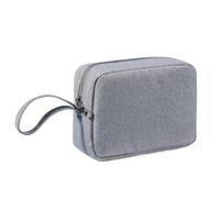Bolsa de almacenamiento impermeable y resistente al desgaste, bolsa de almacenamiento impermeable para cargador, caja con cremallera, bolsa de almacenamiento digital ligera, gris claro, Sencillo