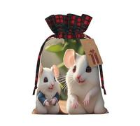 Bolsa de almacenamiento mediana con cordón para madre e hijo, diseño de ratas de moda, ligera y hermosa para varios festivales