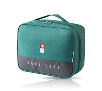 Bolsa de Almacenamiento médico portátil for Viaje al Aire Libre, botiquín de Primeros Auxilios for Medicina casera Oxford de Gran Capacidad, Bolsa for Kits de Emergencia médica (Color : Green)