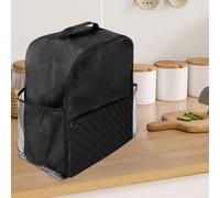 Bolsa de almacenamiento móvil para máquina Nj Slushi Fs301 Fs299 600d Oxford funda de transporte con forro de aluminio organizador de acceso de carga frontal para máquina de granizados, color negro