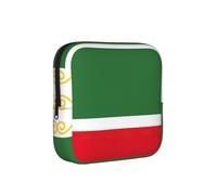 Bolsa de almacenamiento multifuncional con estampado de bandera de la República de Chechenia, bolsa de tampón reutilizable para mujer