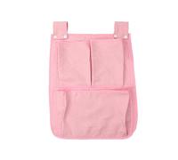 Bolsa de Almacenamiento Multifuncional Pañal de Bolsillo Colgando Cuna Organizador Cuna portátil(Pink)