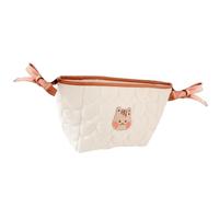 Bolsa de almacenamiento multifuncional para cochecito con patrón de animales bordado, pañal portátil de viaje de dibujos animados