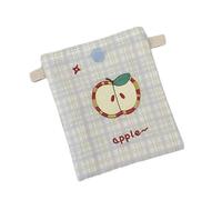 Bolsa de almacenamiento multiusos con patrón de frutas coloridas, cartera de viaje, rudimentos, portador de sustancias de poliéster premium, transportable, pequeña bolsa deslizante, a