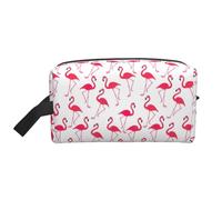 Bolsa de almacenamiento Oxford 600D con estampado de flamenco rosa, bolsa de viaje grande portátil para artículos de tocador y artículos diarios