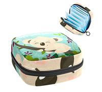 Bolsa de almacenamiento para almohadillas de servilletas sanitarias, bolsa de copa menstrual, organizador de bolsas de período para tampones femeninos, mensaje "Get Well Soon" con lindo koala