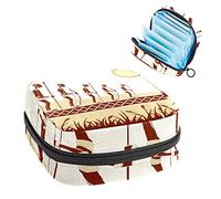 Bolsa de almacenamiento para almohadillas de servilletas sanitarias, bolsa de copa menstrual, organizador de bolsas de período para tampones femeninos, pueblos africanos antiguos